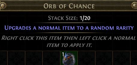 orb of chance for poe items